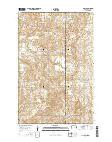 Bull Butte North Dakota Current topographic map, 1:24000 scale, 7.5 X 7.5 Minute, Year 2014