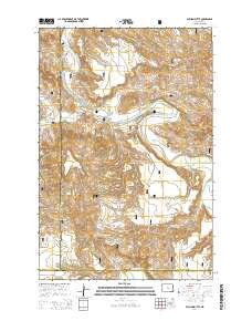 Bullion Butte North Dakota Current topographic map, 1:24000 scale, 7.5 X 7.5 Minute, Year 2014