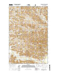 Burning Mine Butte North Dakota Current topographic map, 1:24000 scale, 7.5 X 7.5 Minute, Year 2014