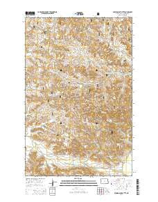 Burning Mine Butte North Dakota Current topographic map, 1:24000 scale, 7.5 X 7.5 Minute, Year 2014