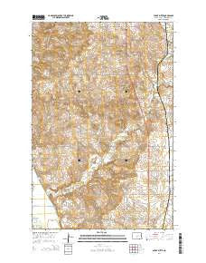 Burnt Butte North Dakota Current topographic map, 1:24000 scale, 7.5 X 7.5 Minute, Year 2014