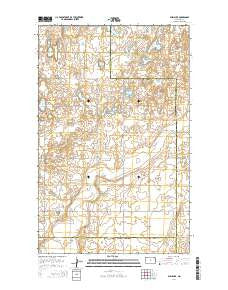 Bush Lake North Dakota Current topographic map, 1:24000 scale, 7.5 X 7.5 Minute, Year 2014