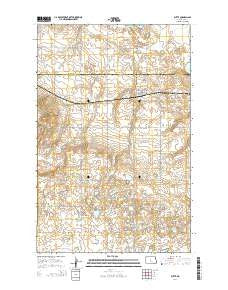Butte North Dakota Current topographic map, 1:24000 scale, 7.5 X 7.5 Minute, Year 2014