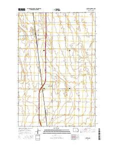 Buxton North Dakota Current topographic map, 1:24000 scale, 7.5 X 7.5 Minute, Year 2014