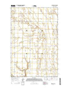 Buxton SW North Dakota Current topographic map, 1:24000 scale, 7.5 X 7.5 Minute, Year 2014