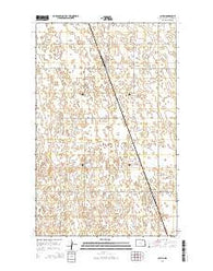 Calvin North Dakota Current topographic map, 1:24000 scale, 7.5 X 7.5 Minute, Year 2014