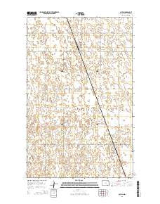 Calvin North Dakota Current topographic map, 1:24000 scale, 7.5 X 7.5 Minute, Year 2014