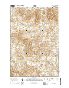 Camel Butte North Dakota Current topographic map, 1:24000 scale, 7.5 X 7.5 Minute, Year 2014