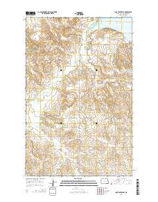 Camp Creek East North Dakota Current topographic map, 1:24000 scale, 7.5 X 7.5 Minute, Year 2014