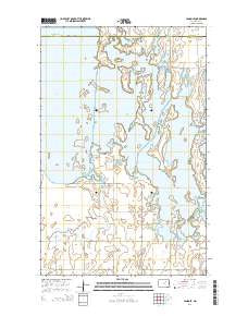 Cando SE North Dakota Current topographic map, 1:24000 scale, 7.5 X 7.5 Minute, Year 2014