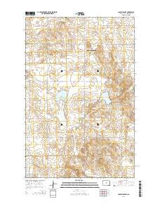 Canfield Lake North Dakota Current topographic map, 1:24000 scale, 7.5 X 7.5 Minute, Year 2014