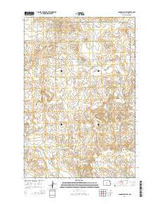 Cannon Ball SW North Dakota Current topographic map, 1:24000 scale, 7.5 X 7.5 Minute, Year 2014