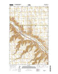 Carpio North Dakota Current topographic map, 1:24000 scale, 7.5 X 7.5 Minute, Year 2014