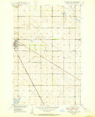 Carrington East North Dakota Historical topographic map, 1:24000 scale, 7.5 X 7.5 Minute, Year 1950
