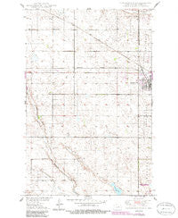 Carrington West North Dakota Historical topographic map, 1:24000 scale, 7.5 X 7.5 Minute, Year 1950