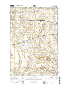 Cayuga North Dakota Current topographic map, 1:24000 scale, 7.5 X 7.5 Minute, Year 2014