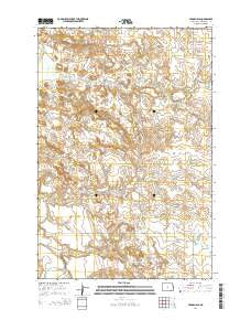 Cedar Hills North Dakota Current topographic map, 1:24000 scale, 7.5 X 7.5 Minute, Year 2014