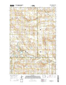 Cedar Lake North Dakota Current topographic map, 1:24000 scale, 7.5 X 7.5 Minute, Year 2014