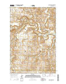Clark Butte NW North Dakota Current topographic map, 1:24000 scale, 7.5 X 7.5 Minute, Year 2014