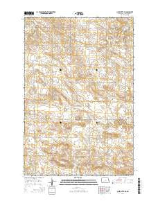 Clark Butte SW North Dakota Current topographic map, 1:24000 scale, 7.5 X 7.5 Minute, Year 2014