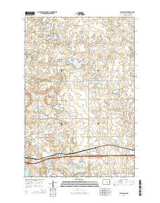 Cleveland North Dakota Current topographic map, 1:24000 scale, 7.5 X 7.5 Minute, Year 2014