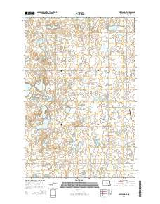 Cleveland SE North Dakota Current topographic map, 1:24000 scale, 7.5 X 7.5 Minute, Year 2014