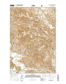 Cliffs Plateau North Dakota Current topographic map, 1:24000 scale, 7.5 X 7.5 Minute, Year 2014