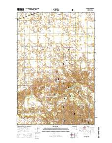Coburn North Dakota Current topographic map, 1:24000 scale, 7.5 X 7.5 Minute, Year 2014