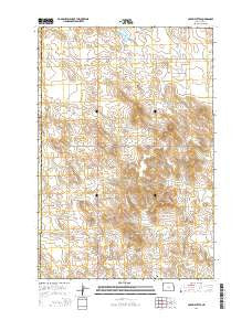 Coffin Buttes North Dakota Current topographic map, 1:24000 scale, 7.5 X 7.5 Minute, Year 2014