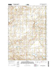 Coldwater Lake NE North Dakota Current topographic map, 1:24000 scale, 7.5 X 7.5 Minute, Year 2014