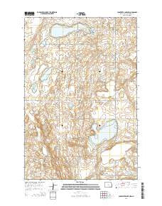 Coldwater Lake NW North Dakota Current topographic map, 1:24000 scale, 7.5 X 7.5 Minute, Year 2014