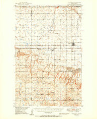 Columbus North Dakota Historical topographic map, 1:62500 scale, 15 X 15 Minute, Year 1950