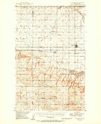 Columbus North Dakota Historical topographic map, 1:62500 scale, 15 X 15 Minute, Year 1950