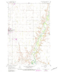 Cooperstown East North Dakota Historical topographic map, 1:24000 scale, 7.5 X 7.5 Minute, Year 1961