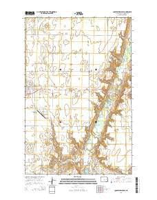 Cooperstown East North Dakota Current topographic map, 1:24000 scale, 7.5 X 7.5 Minute, Year 2014
