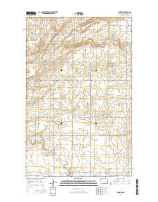 Corinth North Dakota Current topographic map, 1:24000 scale, 7.5 X 7.5 Minute, Year 2014