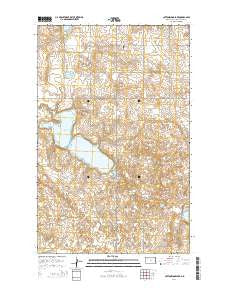 Cottonwood Lake North Dakota Current topographic map, 1:24000 scale, 7.5 X 7.5 Minute, Year 2014