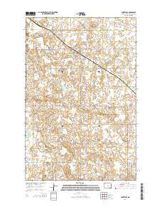 Courtenay North Dakota Current topographic map, 1:24000 scale, 7.5 X 7.5 Minute, Year 2014