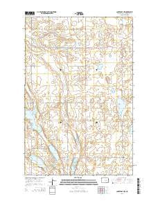 Courtenay NW North Dakota Current topographic map, 1:24000 scale, 7.5 X 7.5 Minute, Year 2014