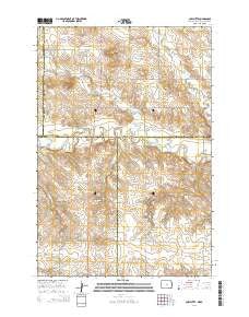 Cow Butte North Dakota Current topographic map, 1:24000 scale, 7.5 X 7.5 Minute, Year 2014