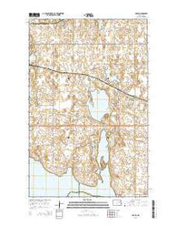 Crary North Dakota Current topographic map, 1:24000 scale, 7.5 X 7.5 Minute, Year 2014