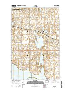 Crary North Dakota Current topographic map, 1:24000 scale, 7.5 X 7.5 Minute, Year 2014