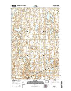 Crary NW North Dakota Current topographic map, 1:24000 scale, 7.5 X 7.5 Minute, Year 2014