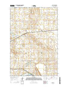 Crete North Dakota Current topographic map, 1:24000 scale, 7.5 X 7.5 Minute, Year 2014
