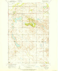 Crow Hill North Dakota Historical topographic map, 1:24000 scale, 7.5 X 7.5 Minute, Year 1951