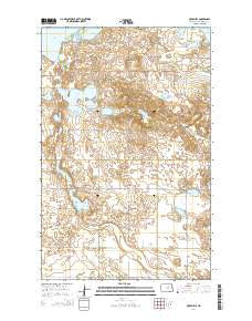 Crow Hill North Dakota Current topographic map, 1:24000 scale, 7.5 X 7.5 Minute, Year 2014