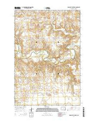 Crown Butte Creek SE North Dakota Current topographic map, 1:24000 scale, 7.5 X 7.5 Minute, Year 2014