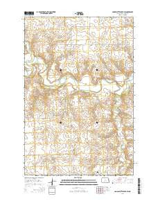 Crown Butte Creek SW North Dakota Current topographic map, 1:24000 scale, 7.5 X 7.5 Minute, Year 2014