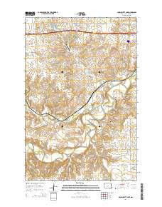 Crown Butte Lake North Dakota Current topographic map, 1:24000 scale, 7.5 X 7.5 Minute, Year 2014