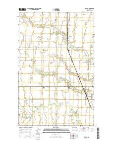 Crystal North Dakota Current topographic map, 1:24000 scale, 7.5 X 7.5 Minute, Year 2014